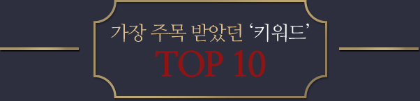 가장 주목 받았던 키워드 TOP10